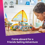 Load image into Gallery viewer, LEGO Friends Travel Boat Adventure Set - Boat Toy with a Spinning Sail, 4 Mini Dolls, 2 Dophins