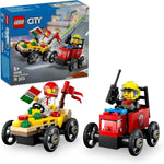 Load image into Gallery viewer, Lego City Pizza vs Fire Truck Race Car Pack 60458