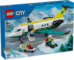 Load image into Gallery viewer, LEGO City Emergency Air Ambulance Plane 60465, Snow Scooter and Toy Airplane Building Set