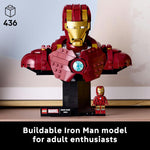 Load image into Gallery viewer, LEGO Marvel Iron Man MK4 Bust 76327 Buildable Model with Minifigure for Collectible Display