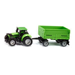 Load image into Gallery viewer, SIKU 1:87 DEUTZ-FAHR WITH FORTUNA 4 WHEEL TRAILER