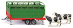 Load image into Gallery viewer, 1:32 LIVESTOCK TRAILER WITH 2 COWS