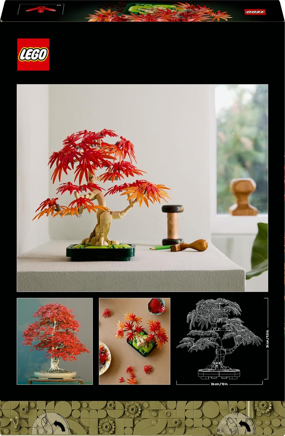 LEGO Botanicals Japanese Red Maple Bonsai Tree - Artificial Plant 10348