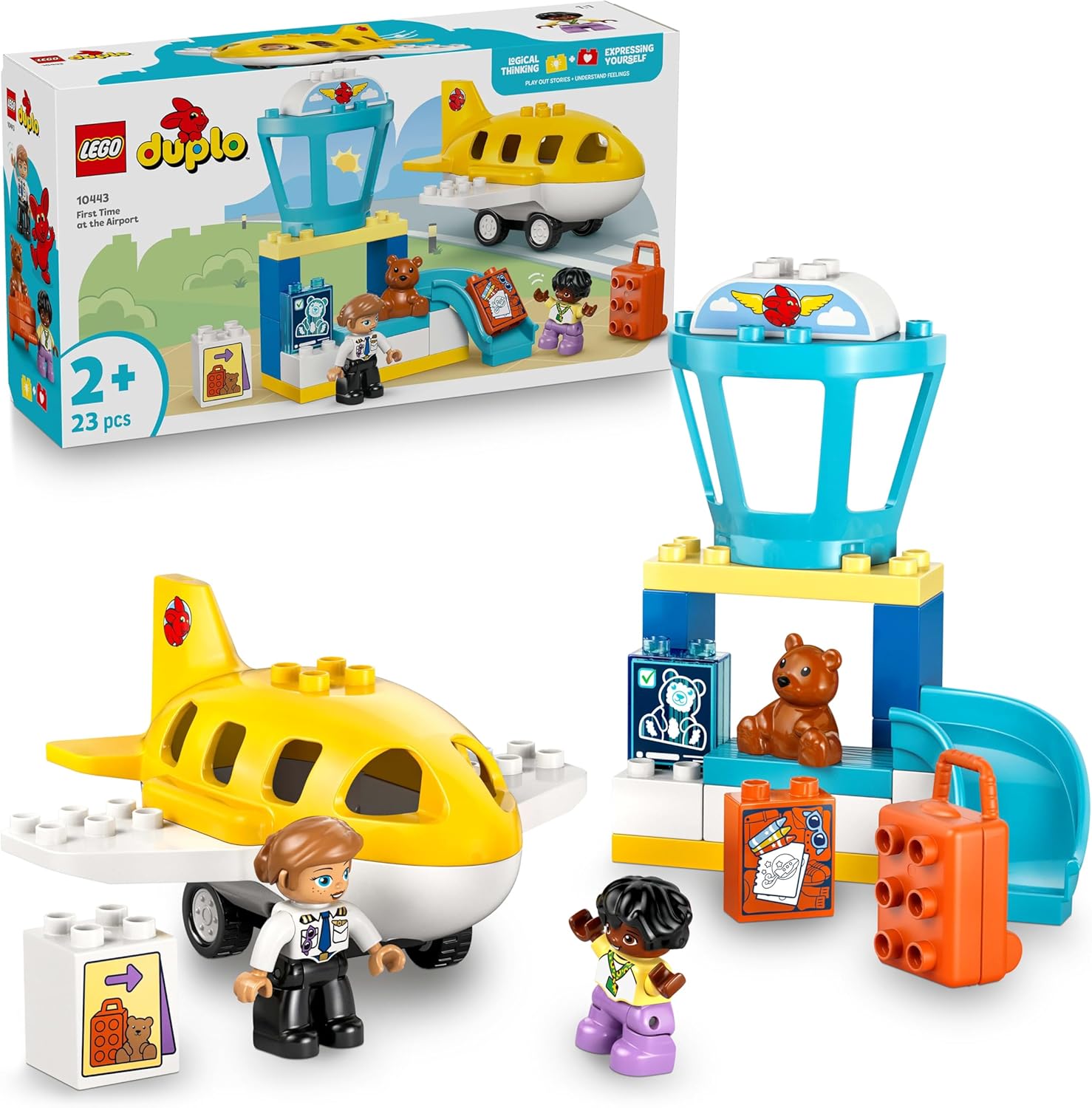 LEGO DUPLO First Time at the Airport - Educational Motor Skills Toy for Toddlers 10443