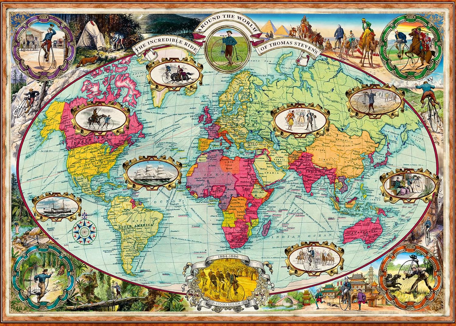 Ravensburger Bicycle Ride Around the World 1000 Pc