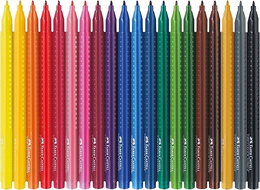 Faber Castell Grip Fibre Tip Colour Markers 20