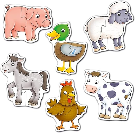 ORCHARD TOYS FARMYARD 6 x 2 PIECE PUZZLES 18202