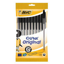 POUCH 10 BLACK BIC CRISTAL