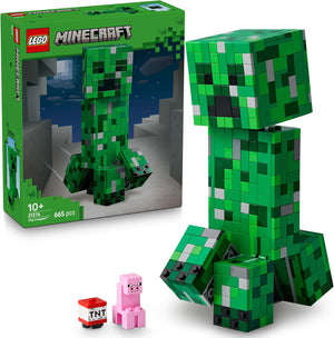 LEGO Minecraft The Creeper Toy - Posable Mob Figure incl.Pig and TNT 21276