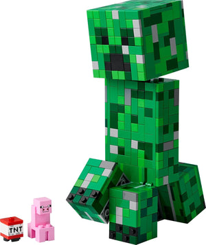 LEGO Minecraft The Creeper Toy - Posable Mob Figure incl.Pig and TNT 21276