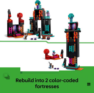 LEGO Minecraft 2in1 The Enderman Tower - Modular Toy Rebuilds Into 2 Fortresses - incl. Enderman