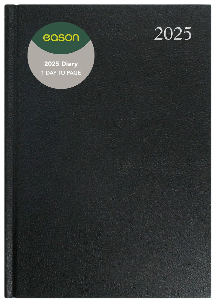 EASON A5 Day To Page 2025 DIARY BLACK