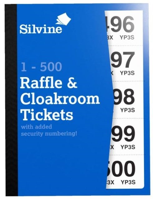 SILVINE CLOAKROOM TICKETS 1-500