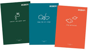 EASON 160PAGE A4 70GSM HARDBACK ENVIROWORLD SERIES