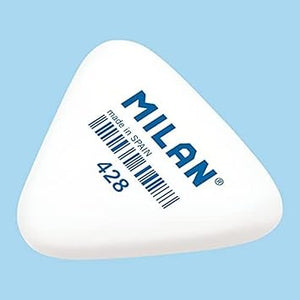 MILAN TRIANGULAR FLEXIBLE RUBBER ERASERS WHITE COL