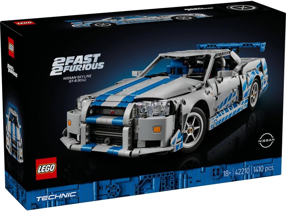 LEGO Technic 2 Fast 2 Furious Nissan Skyline GT-R (R34) 42210 Fast & Furious