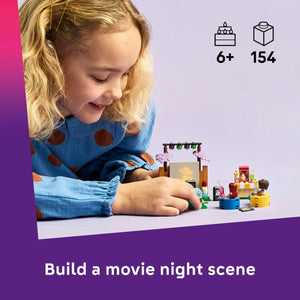 LEGO Friends Friendship Movie Night 42642 Pretend-Play Toy Building Kit, Imaginative Role-Play Set
