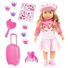 46cm CHARLENE UNICORN DOLL W/SOUND & ACCESSORIES