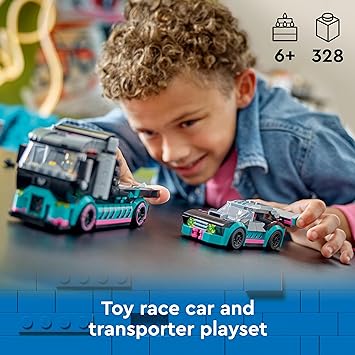 Race Car and Car Carrier Truck 60406