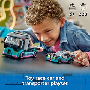 Race Car and Car Carrier Truck 60406