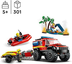 4x4 Fire Truck with Rescue Boat  60412