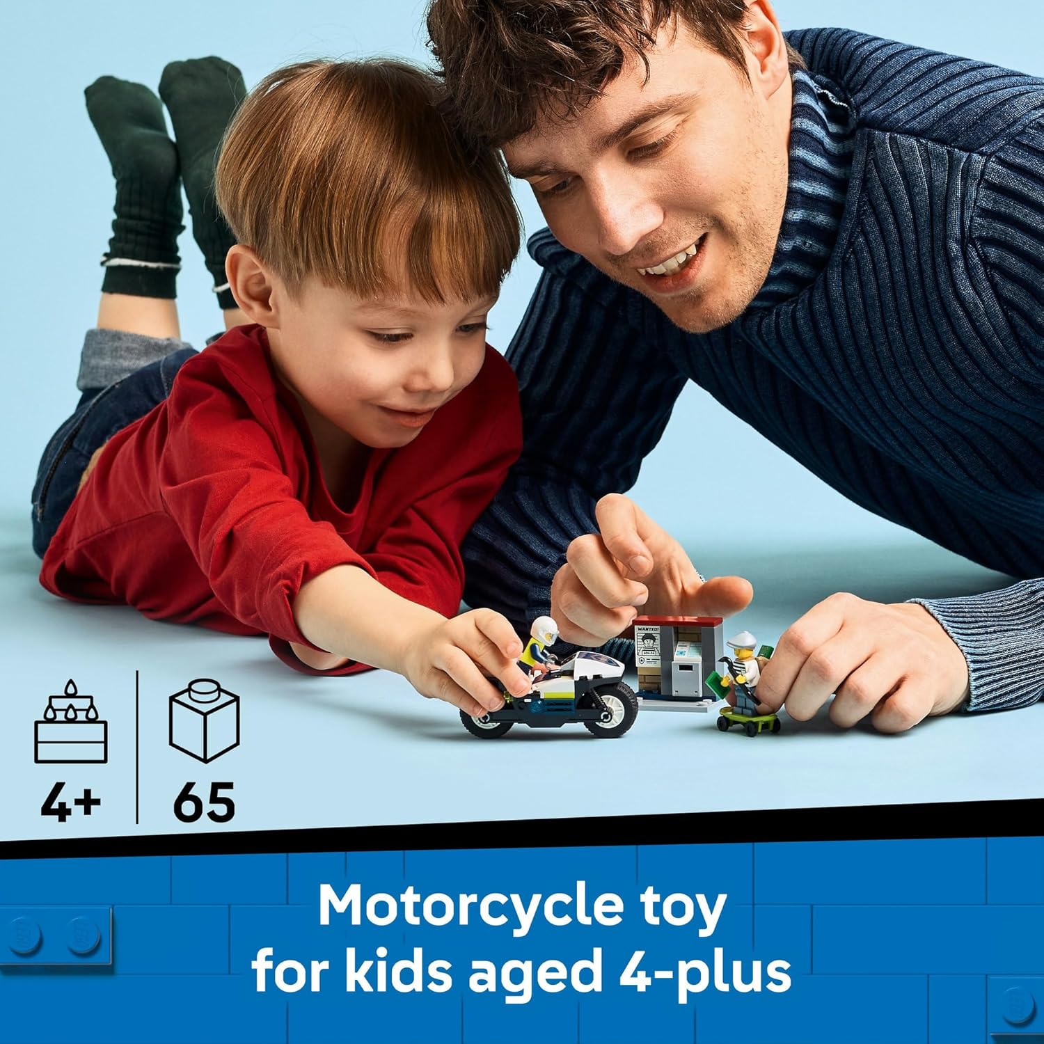 LEGO® City Police Motorcycle Chase 60455 Toy Motorbike Building Set