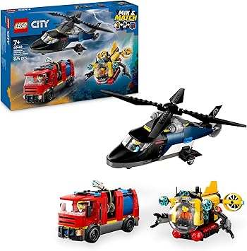 Lego City Helicopter Fire Truck & Submarine 60462