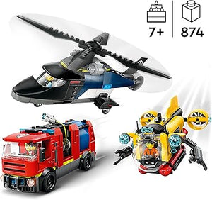 Lego City Helicopter Fire Truck & Submarine 60462