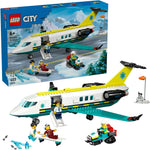 Load image into Gallery viewer, LEGO City Emergency Air Ambulance Plane 60465, Snow Scooter and Toy Airplane Building Set

