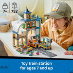 Load image into Gallery viewer, LEGO® City Central Train Station 60469 includes a Railcar with a Cherry Picker and 6 Minifigures

