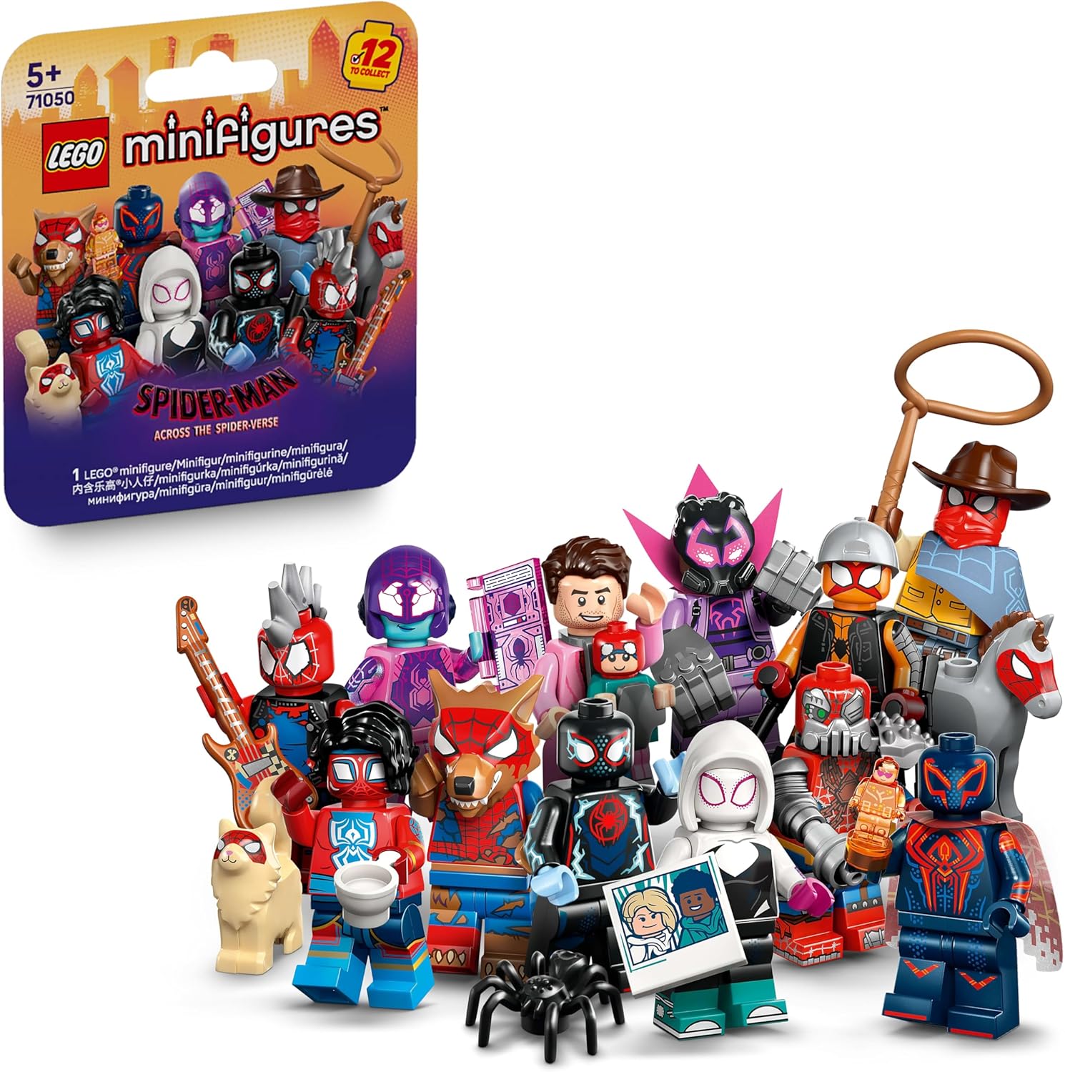 LEGO Minifigures Spider-Man: Across the Spider-Verse Collectible Character Pack Assortment 71050