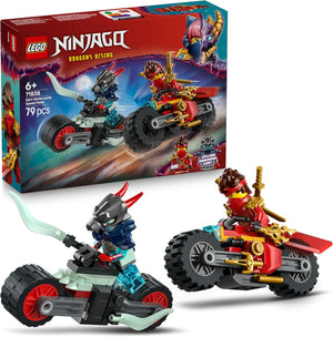 LEGO NINJAGO Kai’s Motorcycle Speed Race 71838 Playset with 2 Ninja Bike Toys and 2 Minifigures