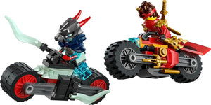 LEGO NINJAGO Kai’s Motorcycle Speed Race 71838 Playset with 2 Ninja Bike Toys and 2 Minifigures