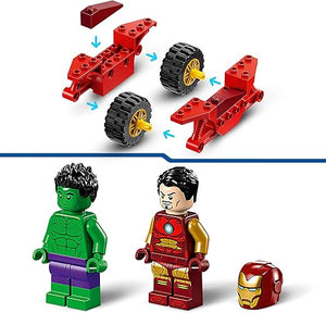 LEGO Marvel Iron Man with Bike and The Hulk