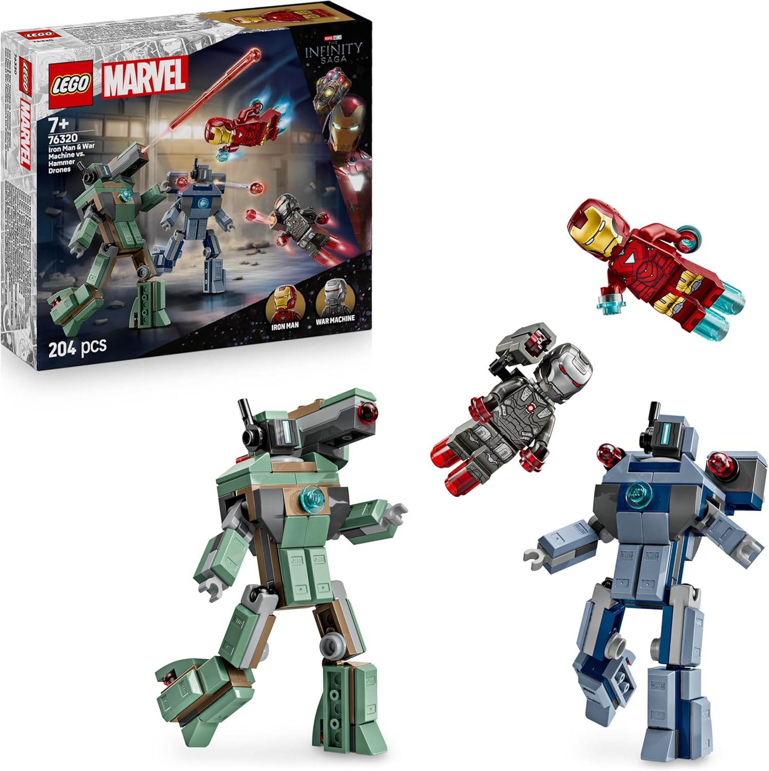 LEGO Marvel Iron Man & War Machine vs. Hammer Drones 76320