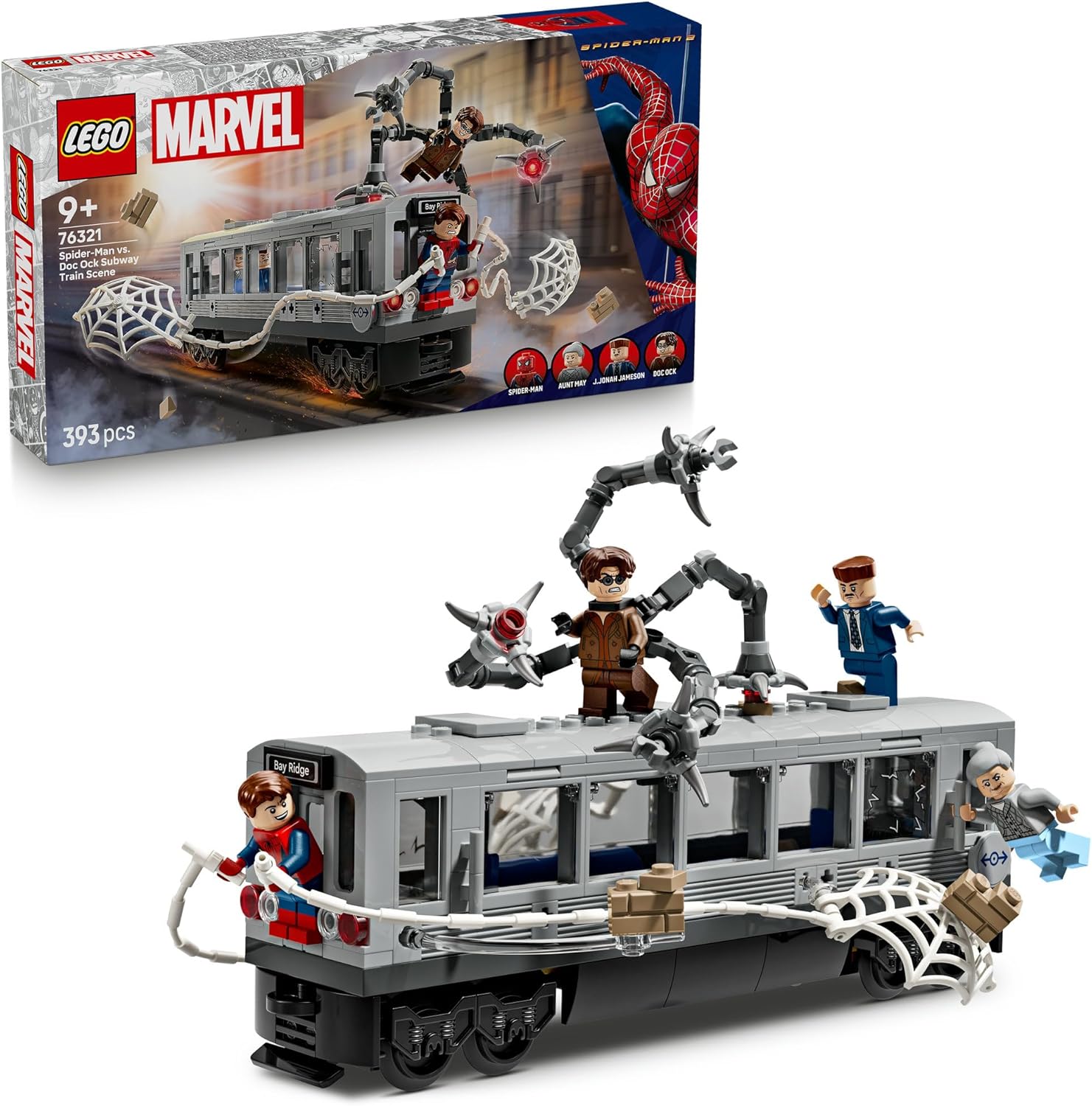 LEGO Marvel Spider-Man vs. Doc Ock Subway Train Scene 76321