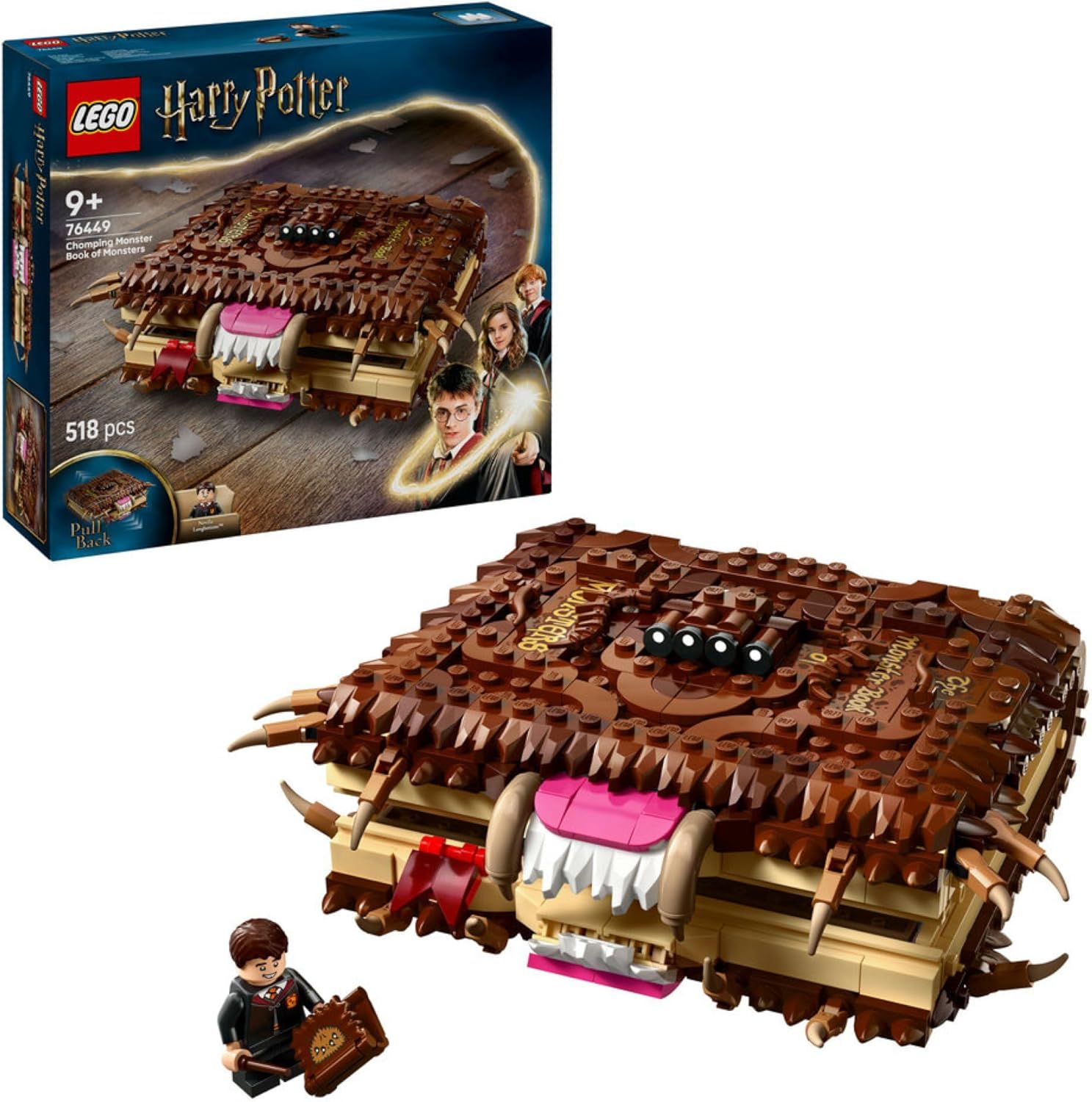 LEGO Harry Potter Chomping Monster Book of Monsters 76449 with Neville Longbottom minifigure