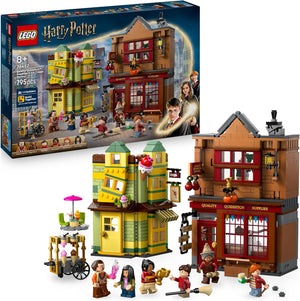 LEGO Harry Potter Quality Quidditch Supplies & Ice Cream Parlour Set with 2 Diagon Alley Shops 76452