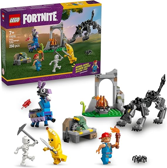 LEGO Fortnite Peely & Sparkplug’s Camp 77075 Building Set with Video Game Figures