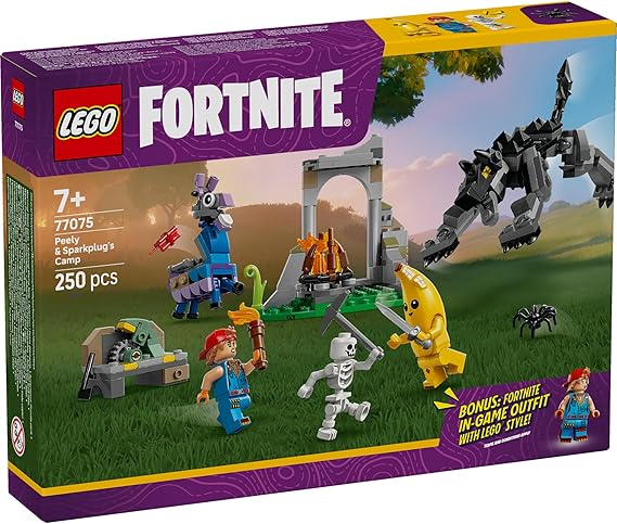 LEGO Fortnite Peely & Sparkplug’s Camp 77075 Building Set with Video Game Figures