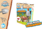 Load image into Gallery viewer, Kids Globe 79cm Metal Wheelbarrow Red/Yellow

