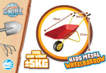 Load image into Gallery viewer, Kids Globe 79cm Metal Wheelbarrow Red/Yellow
