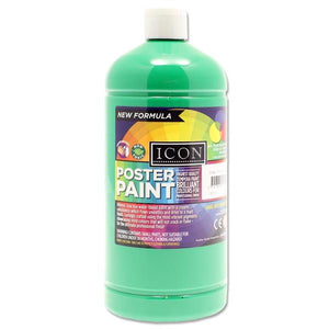 Icon 1ltr Poster Paint - Emerald Green