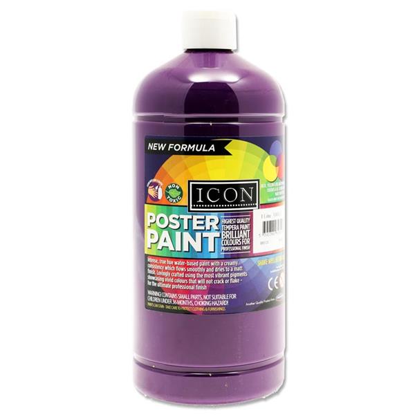 Icon 1ltr Poster Paint - Violet