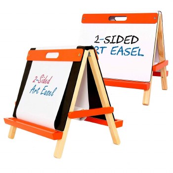 DOUBLE-SIDED WOODEN DRAWING BOARD WITH TRAY