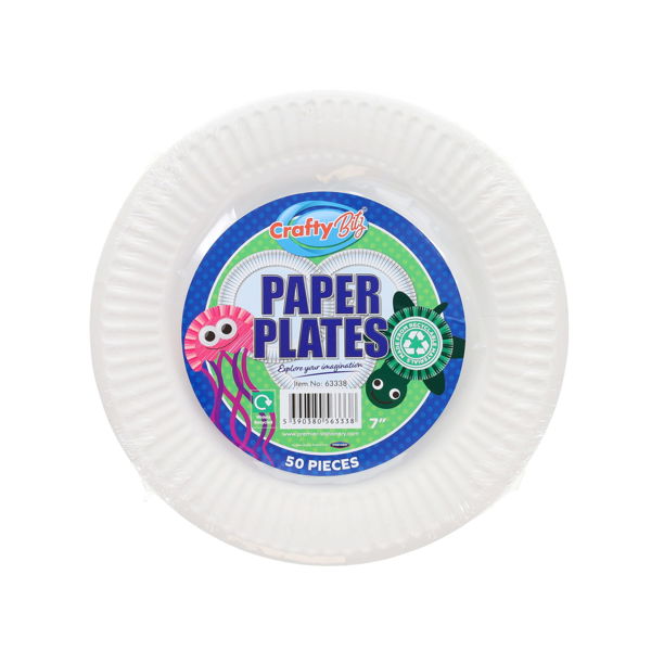 Crafty Bitz Pkt.50 7"  Paper Plates