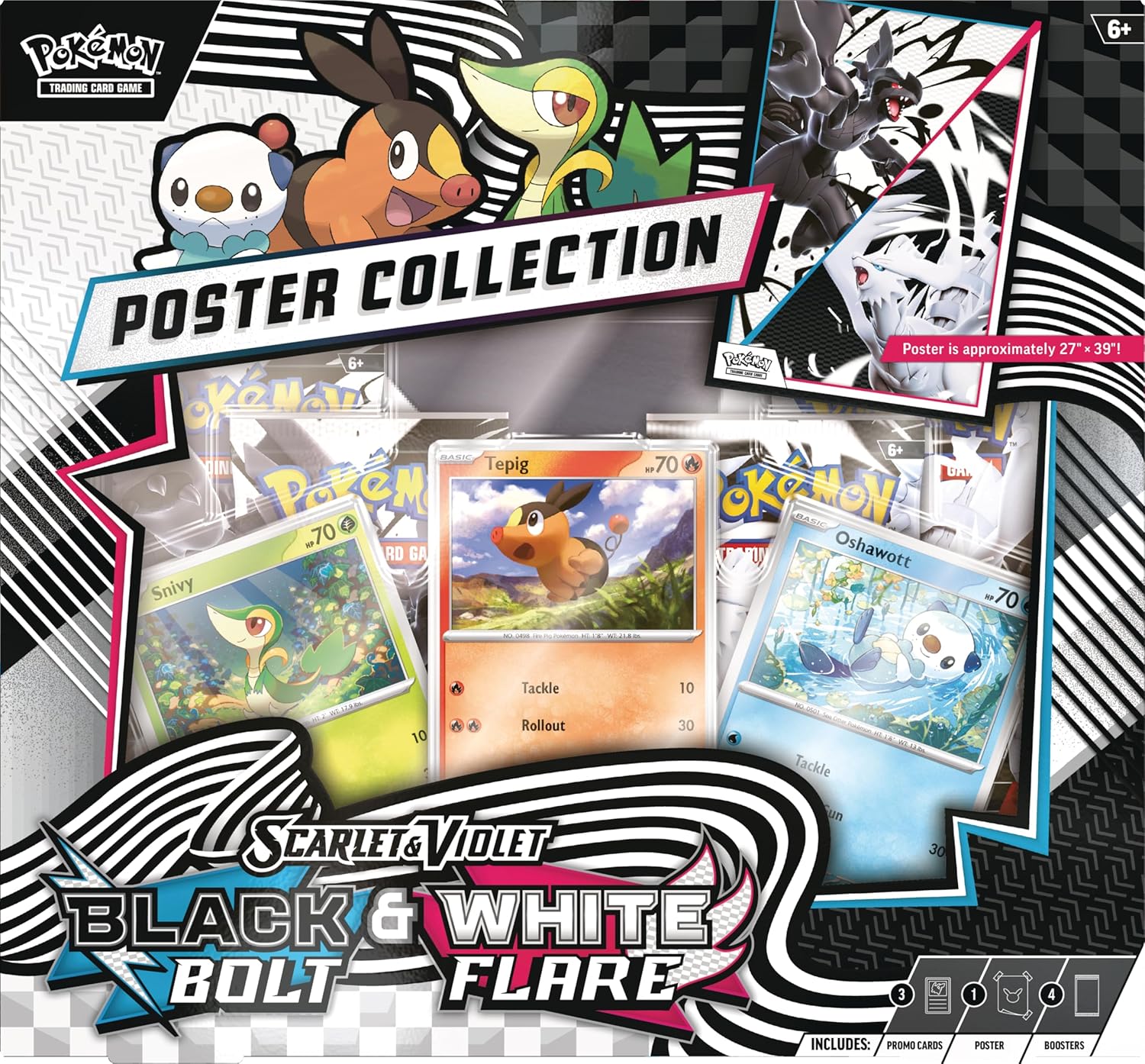 Pokemon TCG: Scarlet & Violet Black & White SV10.5 Unova Poster Collection Box