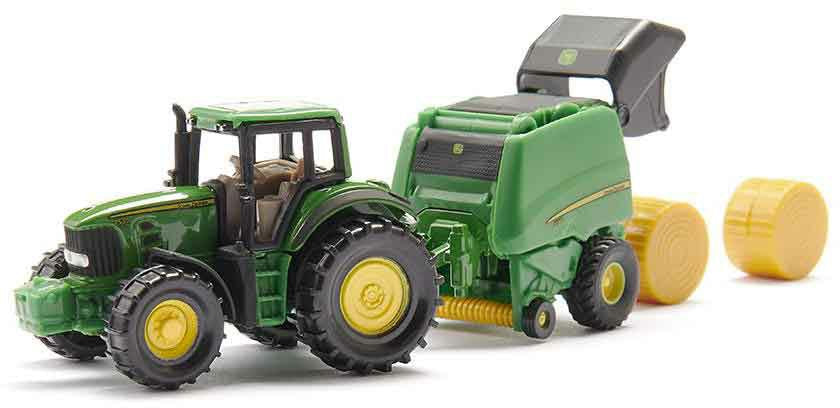 SIKU 1:87 JOHN DEERE TRACTOR W/BALER