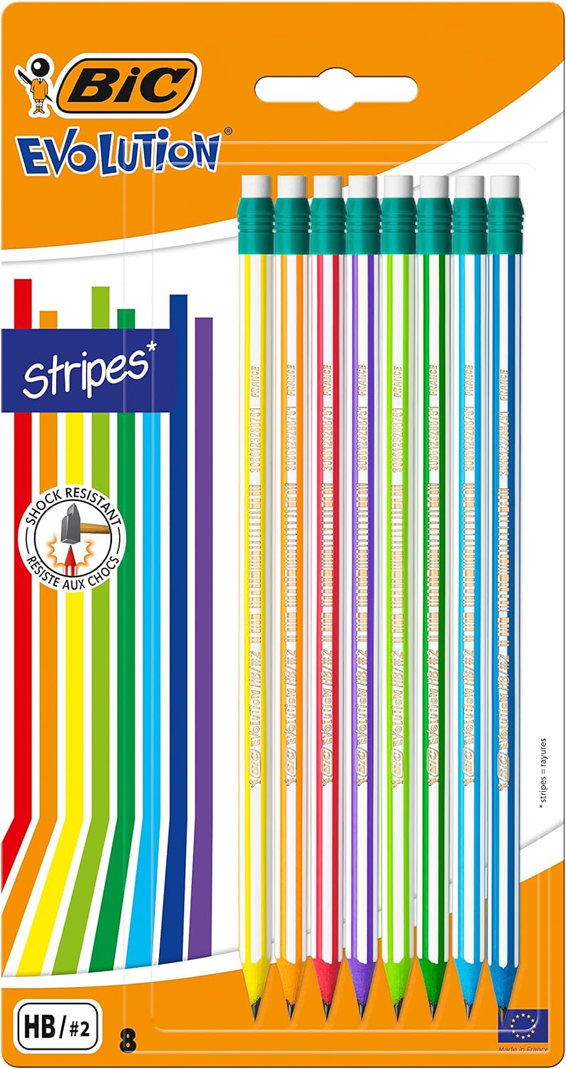 BIC EVO STRIPES 8PK