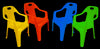 Kids Durable Plastic Stackable Chair in 4 Assorted Colours